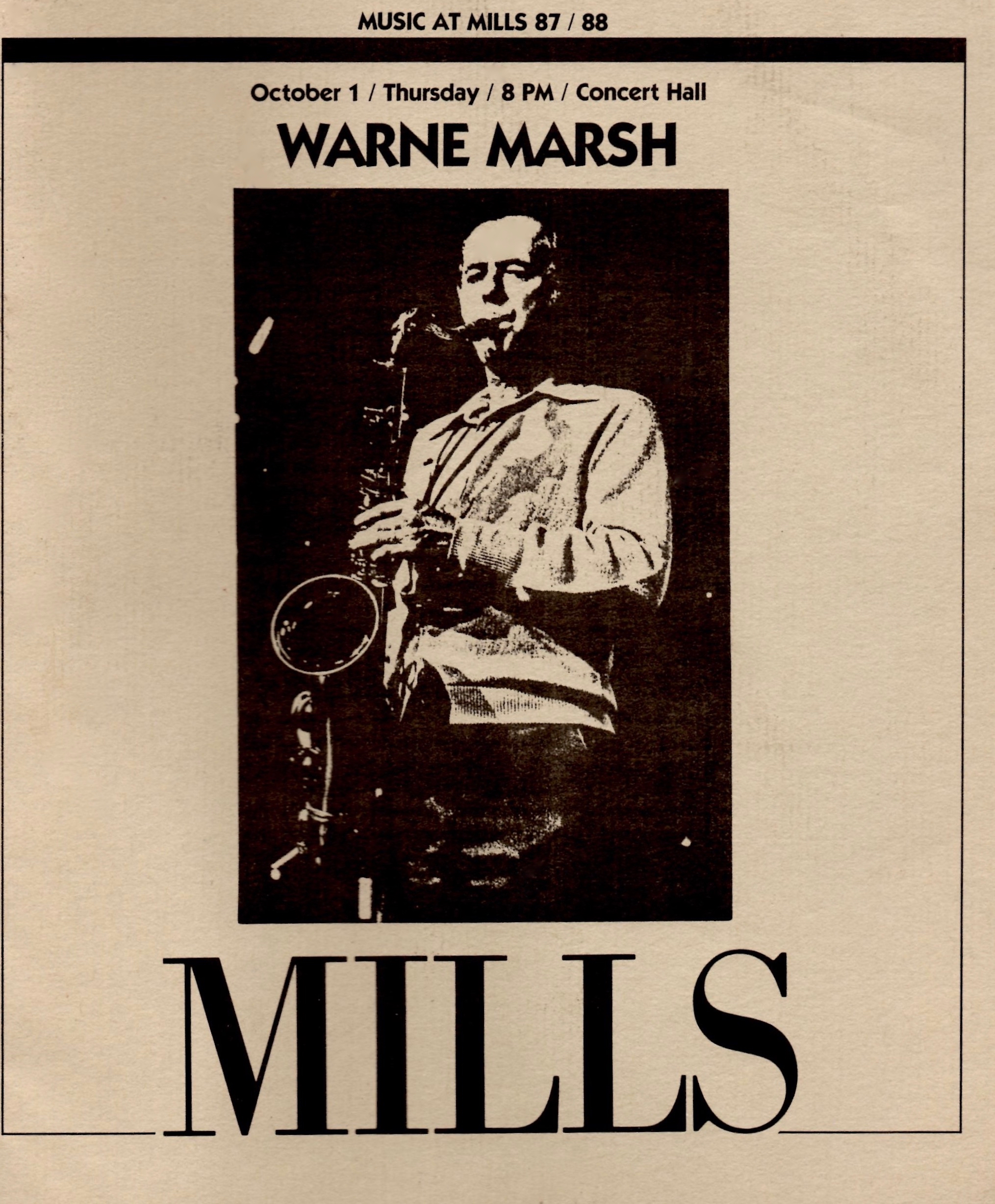 Mills College Oct.1,1987-Front